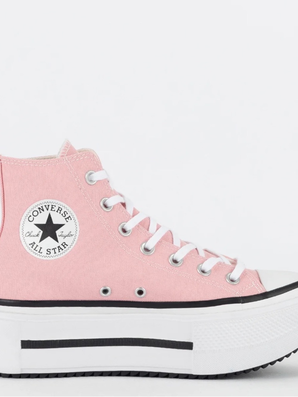Converse Pink double stack Platform High-Top Sneakers - Picture 4 of 11